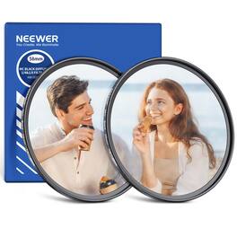 Neewer - 58mm 2-Pack Diffusion Filter Set, 1/4 & 1/8, Mist Cinematic, w/ Case & Cloth