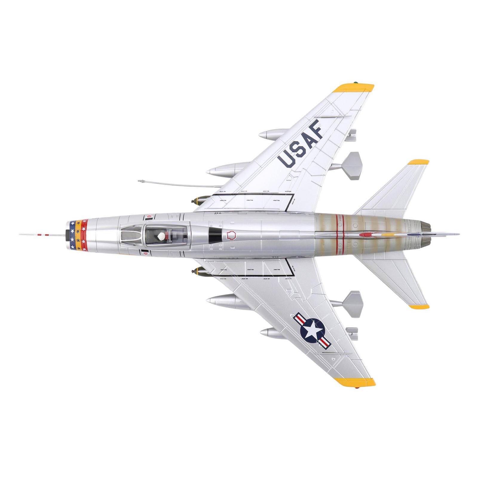 Alt View 3. Hobby Master - North American F-100D Super Sabre Fighter Aircraft "FW-871,France" 1958 US Air Force 1/72 Die Cast Model by Hobby Master.