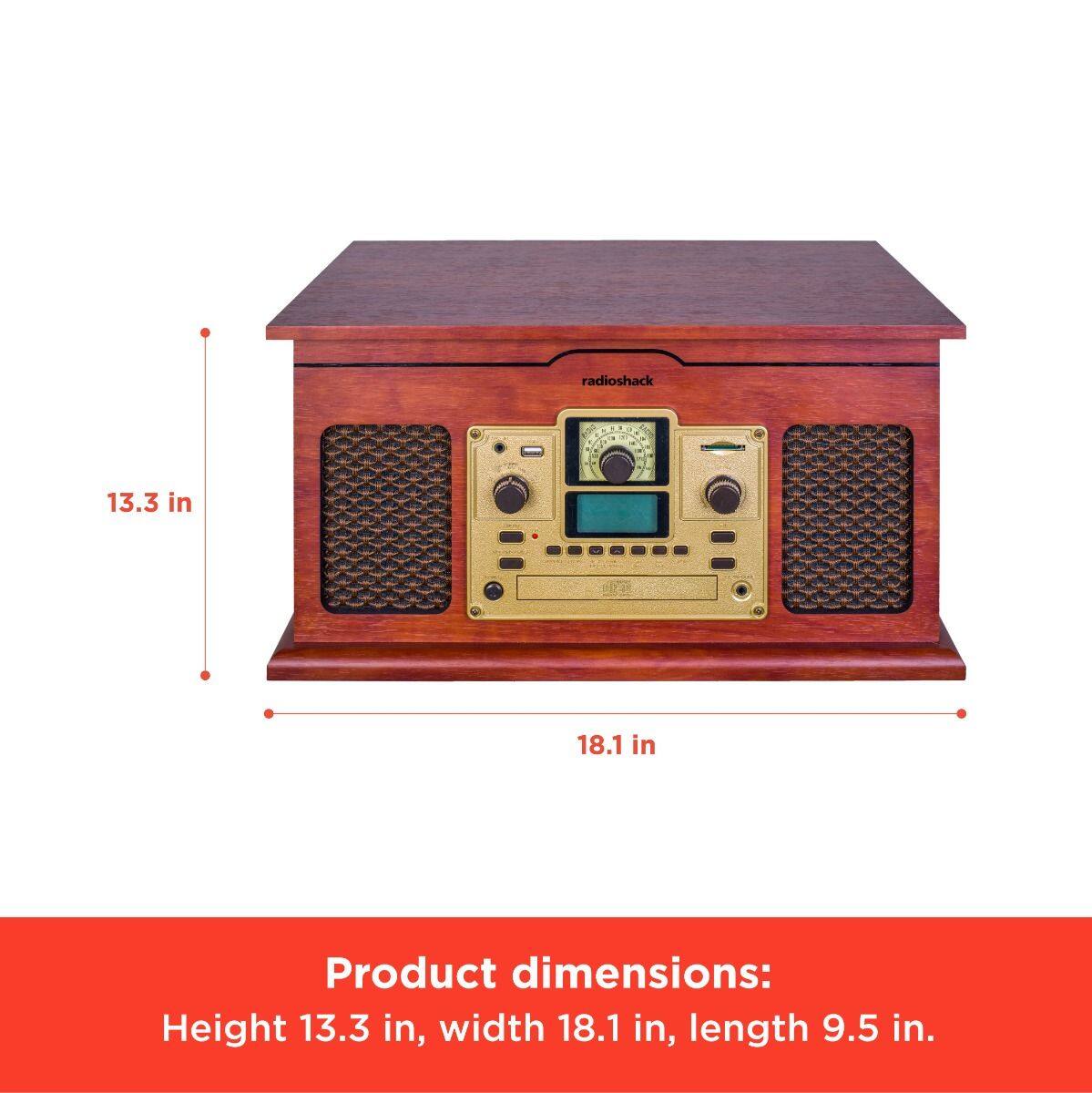 radioshack

Product dimensions: Height 13.3 in, width 18.1 in, length 9.5 in.