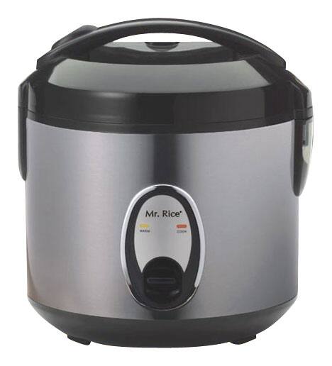 Angle. SPT - 4-Cup Rice Cooker - Silver/Black.