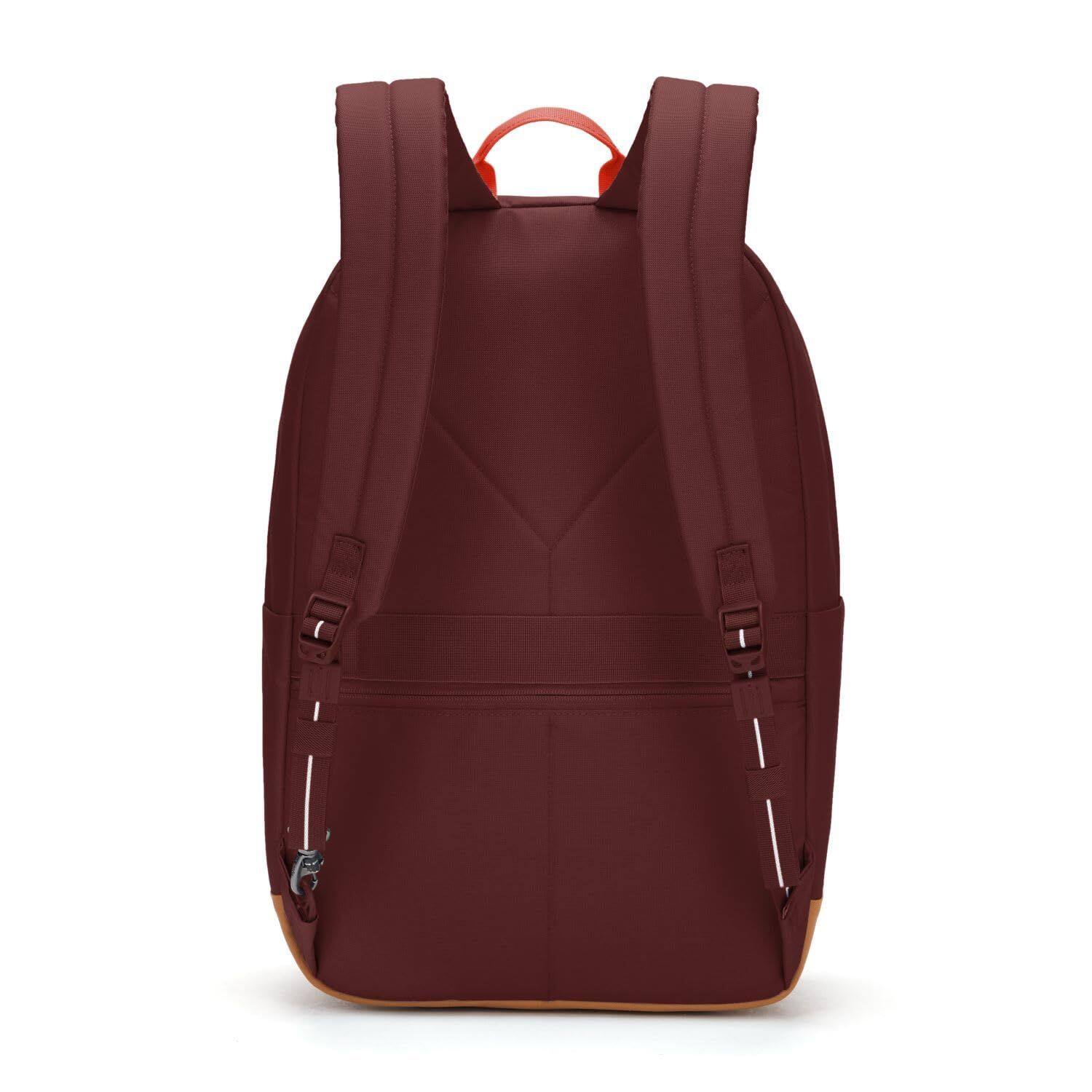 Angle. Pacsafe - GO 25L Backpack, Garnet Red - Garnet Red.