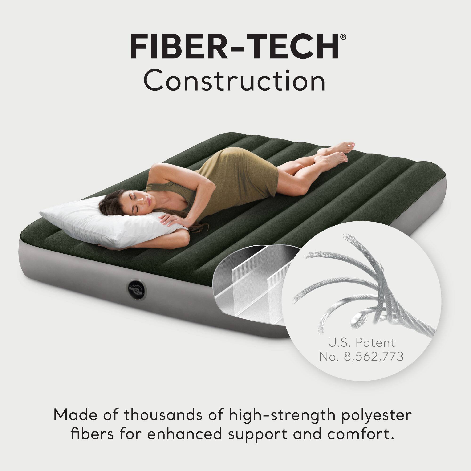 FIBER-TECH® Construction  
Made of thousands of high-strength polyester fibers for enhanced support and comfort.  
U.S. Patent No. 8,562,773