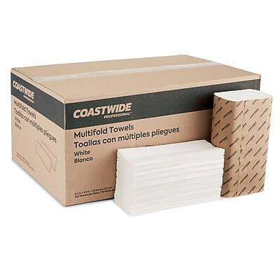 Coastwide Professional - Coastwide Professional™ Multifold Paper Towels, 1-ply, 250 Sheets/Pack, 16 Packs/Carton (CW58045) - White price history on PriceWatchPro