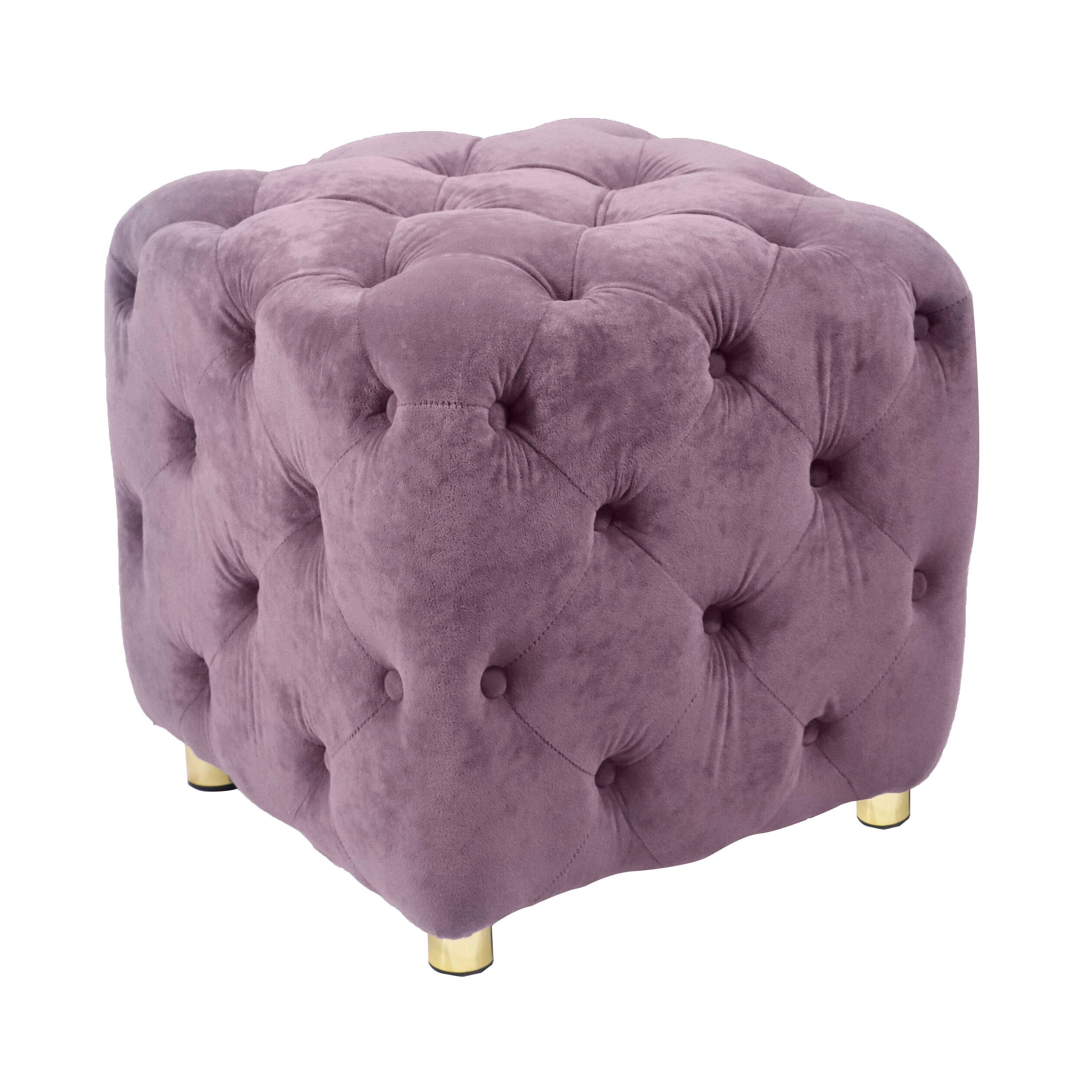 Alt View 5. GOODSILO - Modern Velvet Upholstered Ottoman with Storage, Versatile Foot Stool and End Table for Living Room and Bedroom - Purple.