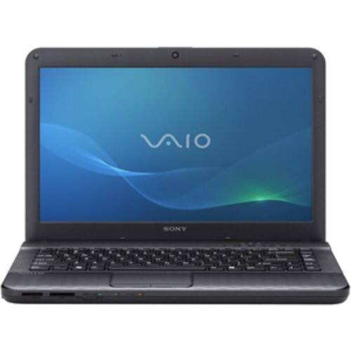 Front Standard. Sony - 14" VAIO Notebook - 4 GB Memory - 500 GB Hard Drive - Charcoal Black.