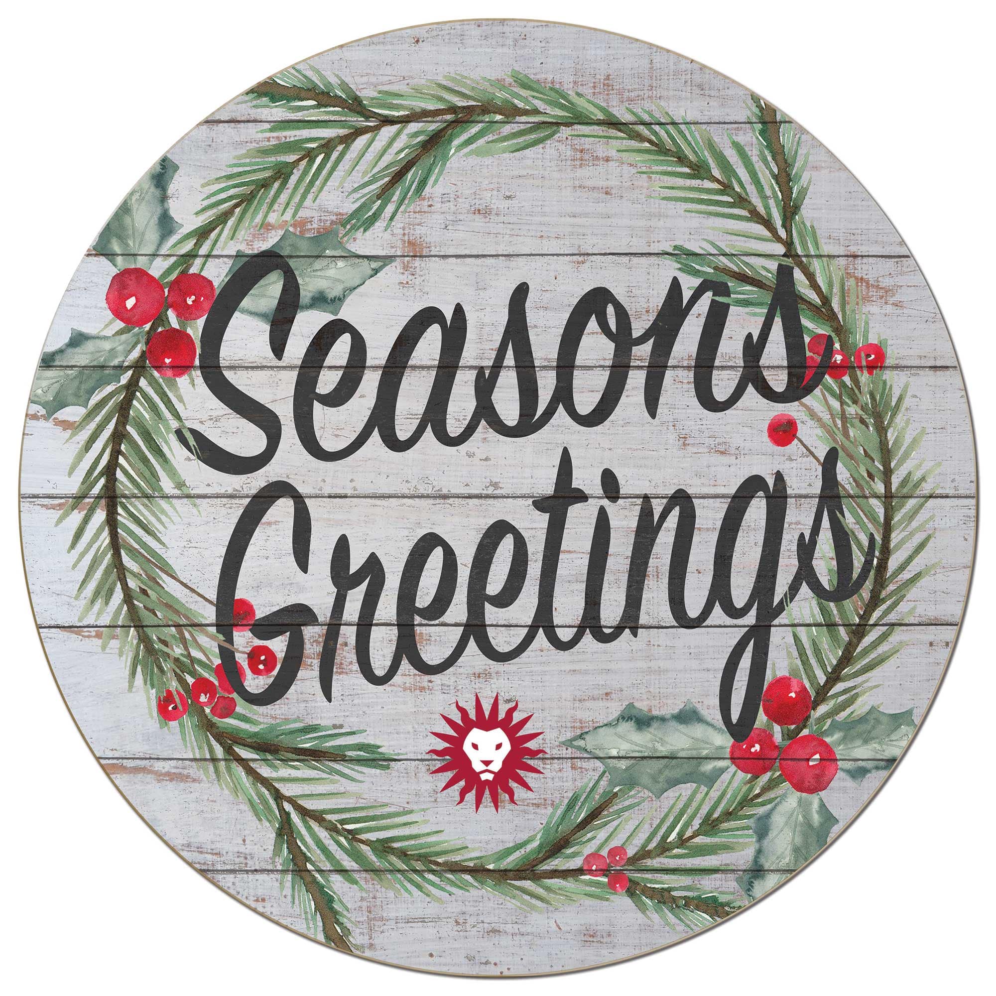 Jardine - Loyola Marymount Lions 20'' x 20'' Season's Greetings Circle - White