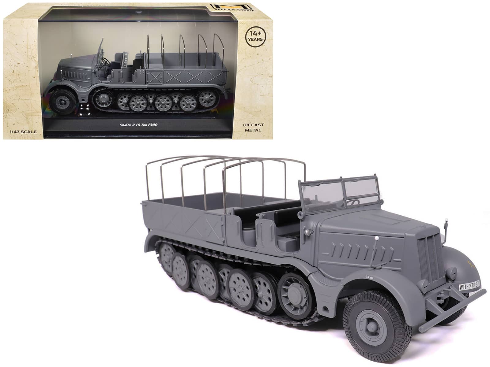 "Sd.Kfz. 9 18-Ton FAMO AFV Gray ""German Army"" 1/43 Diecast Model by Militaria Die Cast" price history on PriceWatchPro