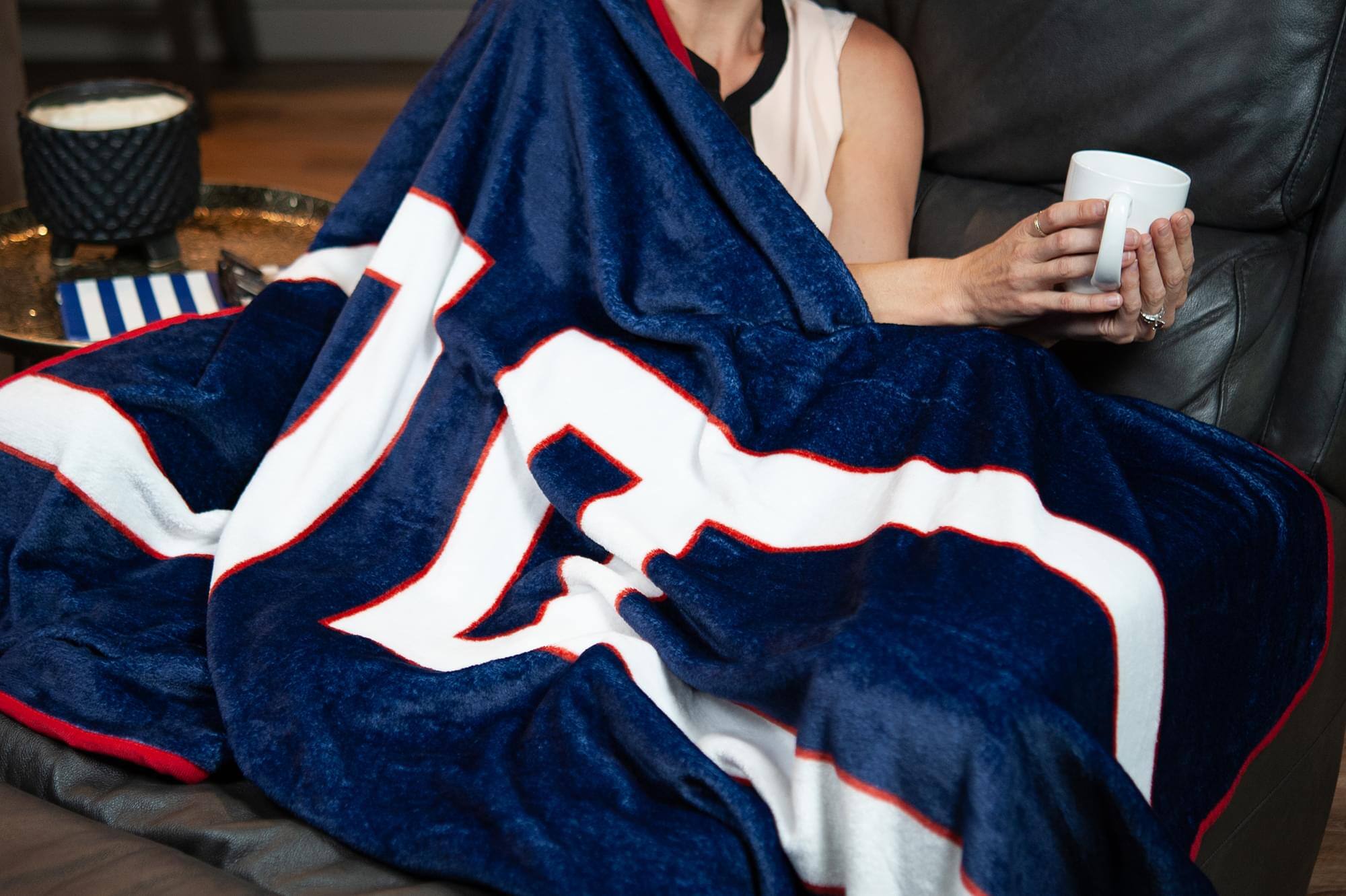 Alt View 3. Just Funky - My Hero Academia U.A. Academy Letters Fleece Throw Blanket | 60 x 45 Inches - Blue.