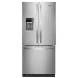Whirlpool - 20 Cu.ft Wide French Door Refrigerator - Fingerprint Resistant - Stainless Steel