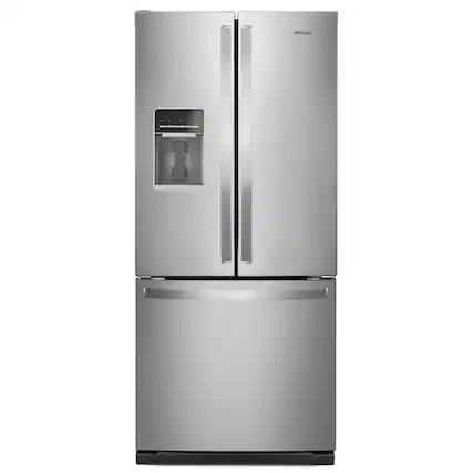 Front. Whirlpool - Whirlpool - 20 Cu.ft Wide French Door Refrigerator - Fingerprint Resistant Stainless Steel - Fingerprint Resistant Stainless Steel.