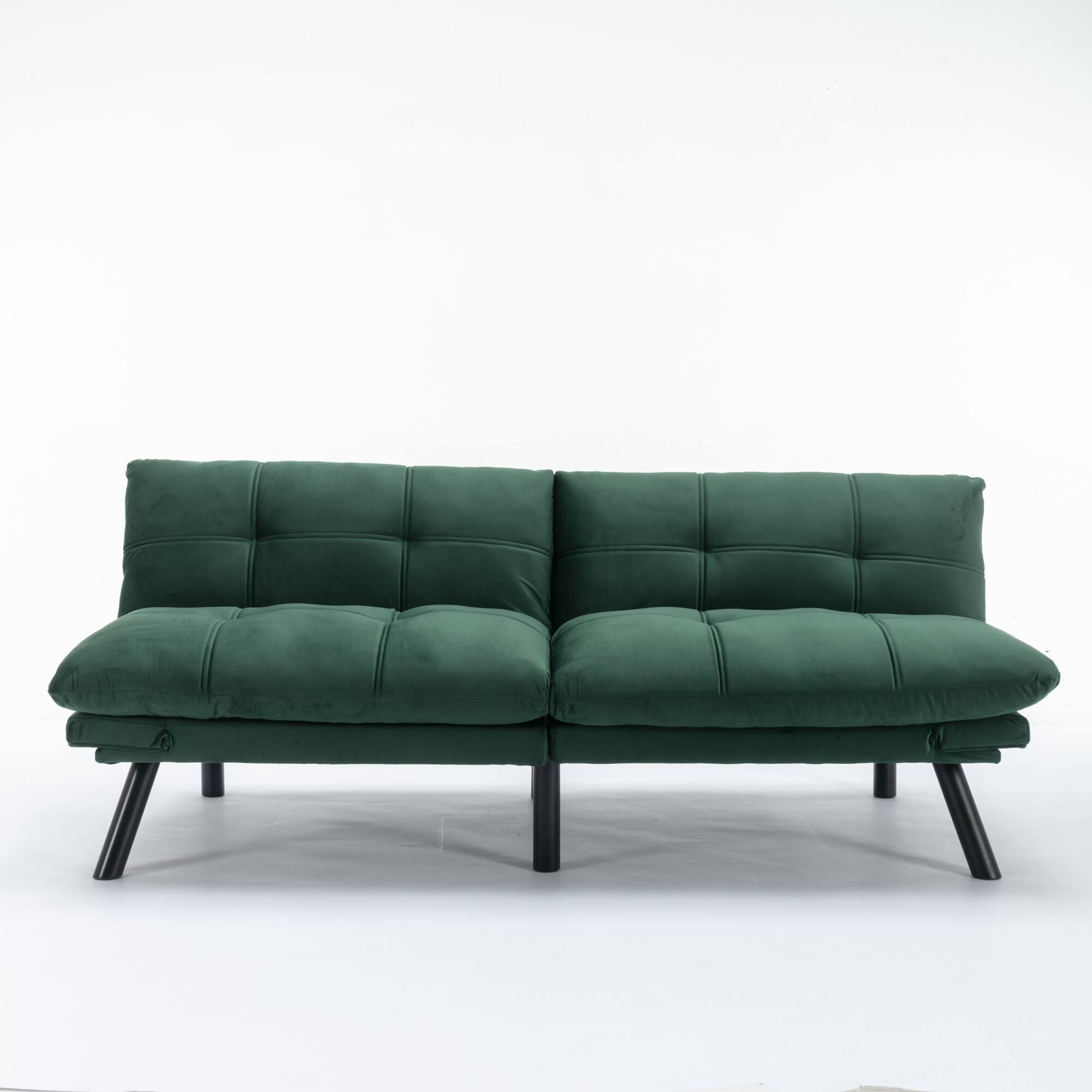 Alt View 8. GOODSILO - Convertible Folding Sofa Bed with Adjustable Armrests and Backrest for Small Spaces - Emerald.