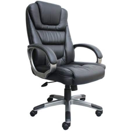 Hivvago - Ergonomic Faux Leather Executive Office Chair - Black