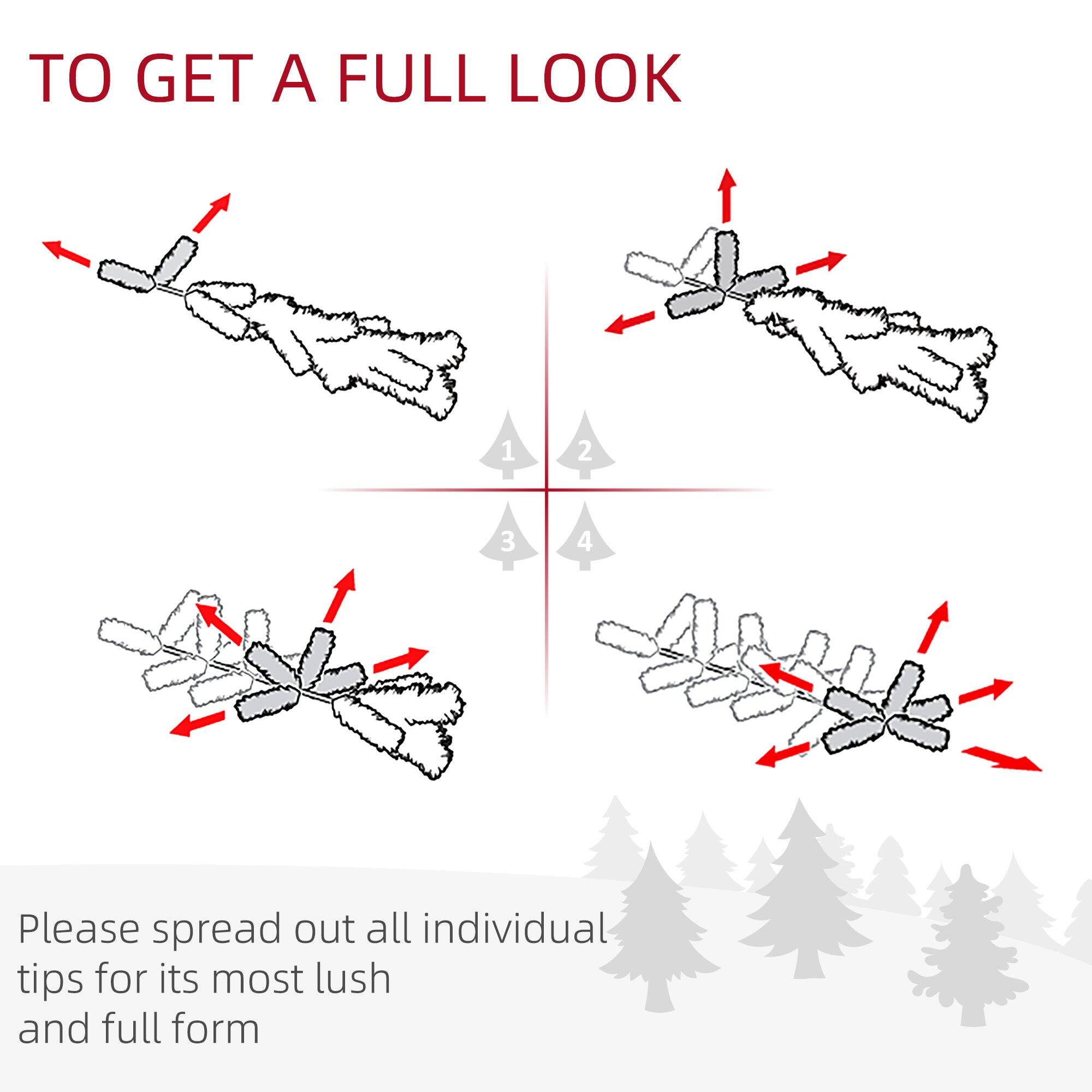 TO GET A FULL LOOK

1. Spread out the tips to the left.
2. Spread out the tips to the right.
3. Spread out the tips upwards.
4. Spread out the tips downwards.

Please spread out all individual tips for its most lush and full form.