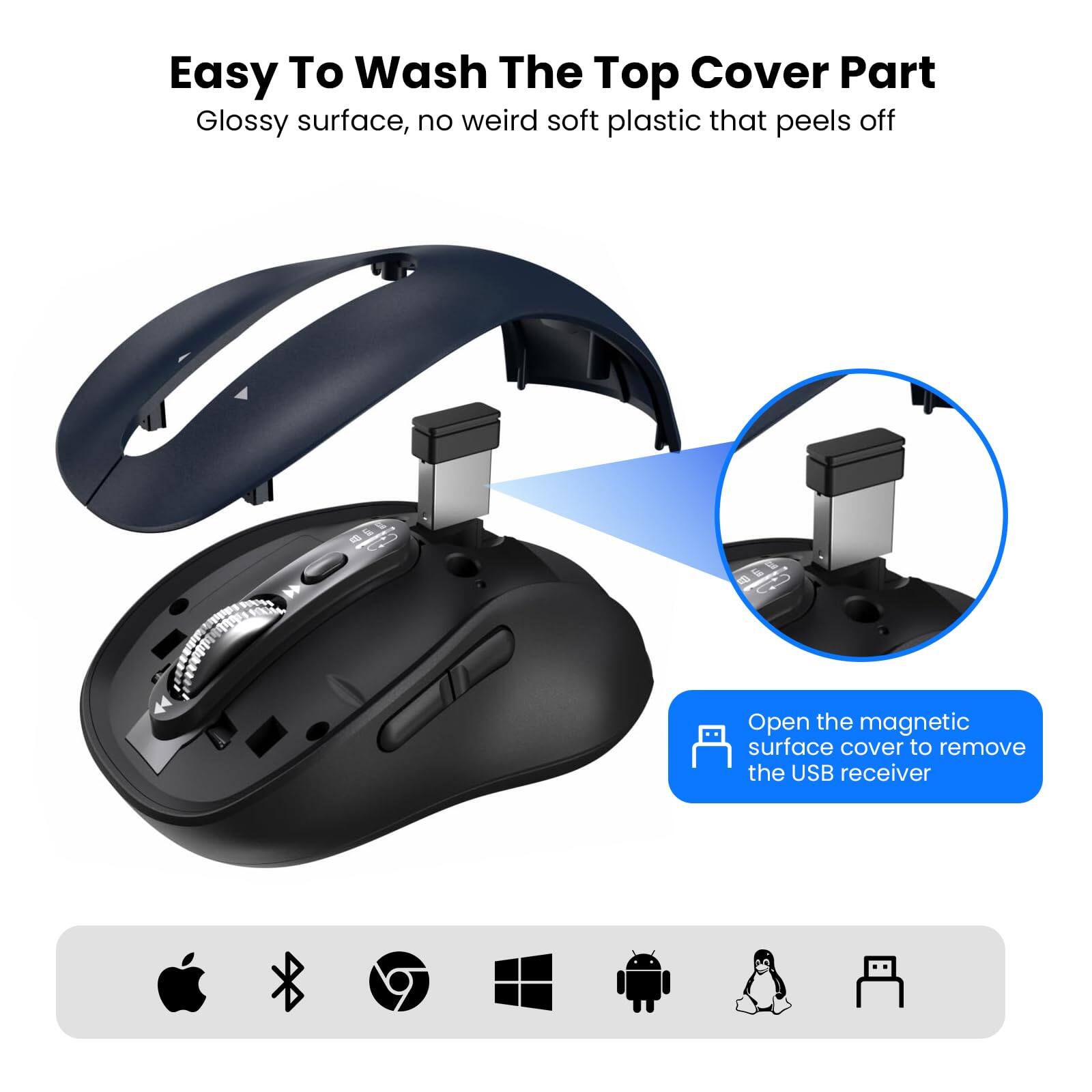 PO3TICJUNKI3 Mouse +bt*Quiet Ergo Computer Mouses Metal way Super ...