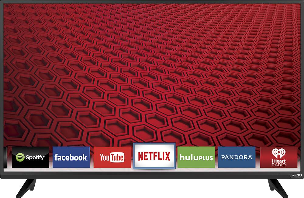 Front. VIZIO - 48" Class (48" Diag.) - LED - 1080p - Smart - HDTV - Black.