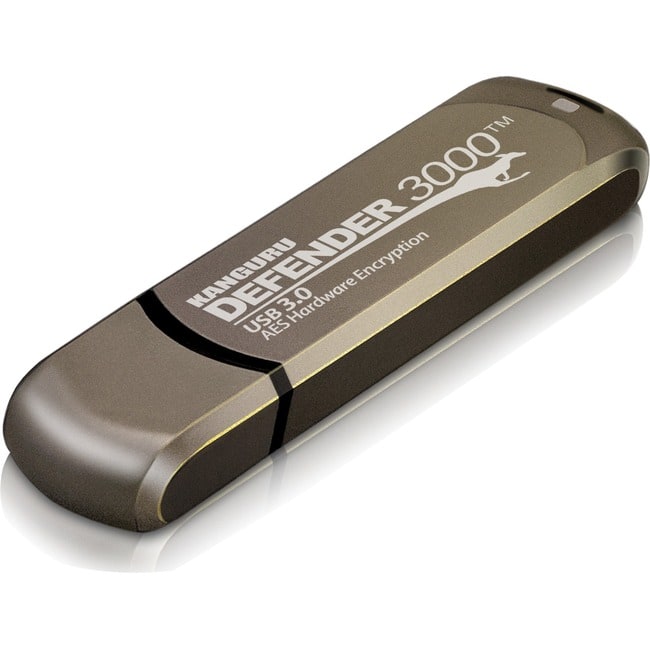 Kanguru Solutions - Kanguru Defender3000 FIPS 140-2 Certified Level 3, SuperSpeed USB 3.0 Secure Flash Drive, 128G - FIPS 140-2 Level 3 - Unknown