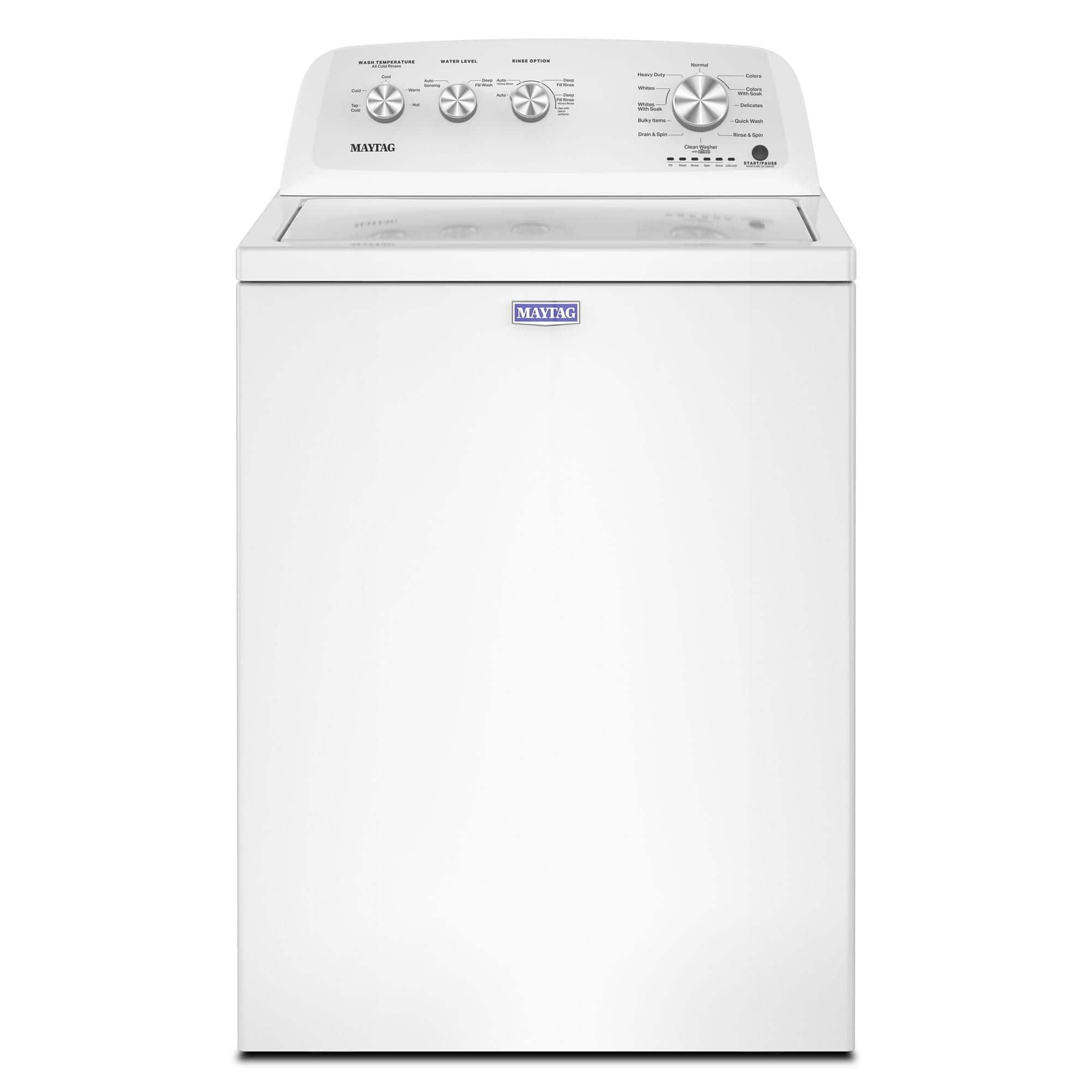 Maytag - 3.8 Cu. Ft. Top Load Washer with Deep Fill Option - White - Front_Zoom