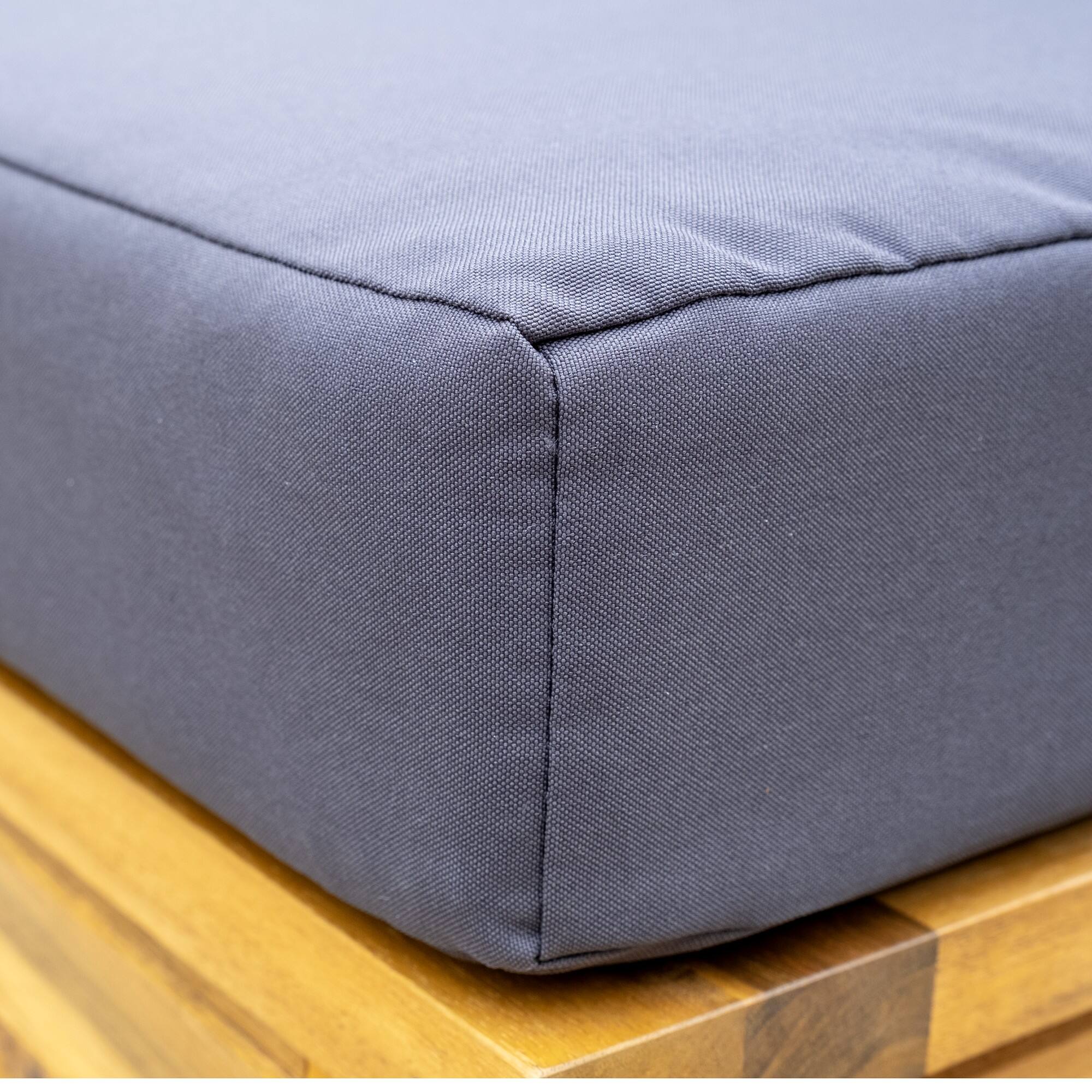 Alt View 8. Mondawe - Acacia Wood Adjustable Backrest Outdoor Lounge Chair - Natural+Grey.