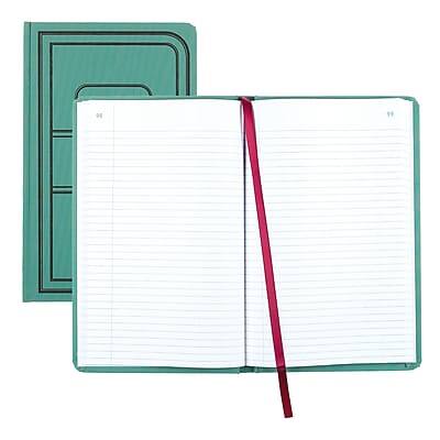 Front. National Brand - National Brand Canvas Tuff Series Record Book, 7.63" x 12.13", Green, 150 Sheets/Book - Green.