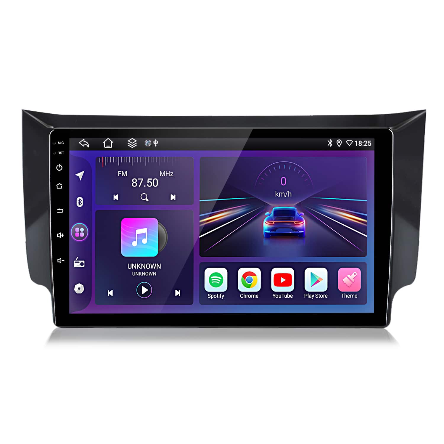 Junsun - For Nissan Sylphy Sentra B17 12-2017 10" 6+128GB Android 15 8 Core carplay Car Stereo Radio GPS Navi WIFI SWC RDS BT FM - Black