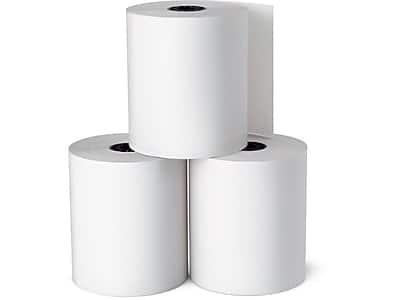 Staples - Thermal Cash Register/POS Rolls, 1-Ply, 3 1/8" x 230', 10/Pack - White