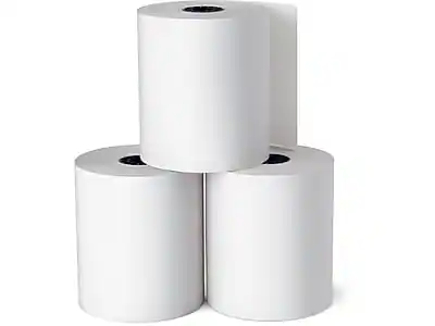 Front. Staples - Thermal Cash Register/POS Rolls, 3 1/8" x 230', BPA Free, 10/Pack - White.