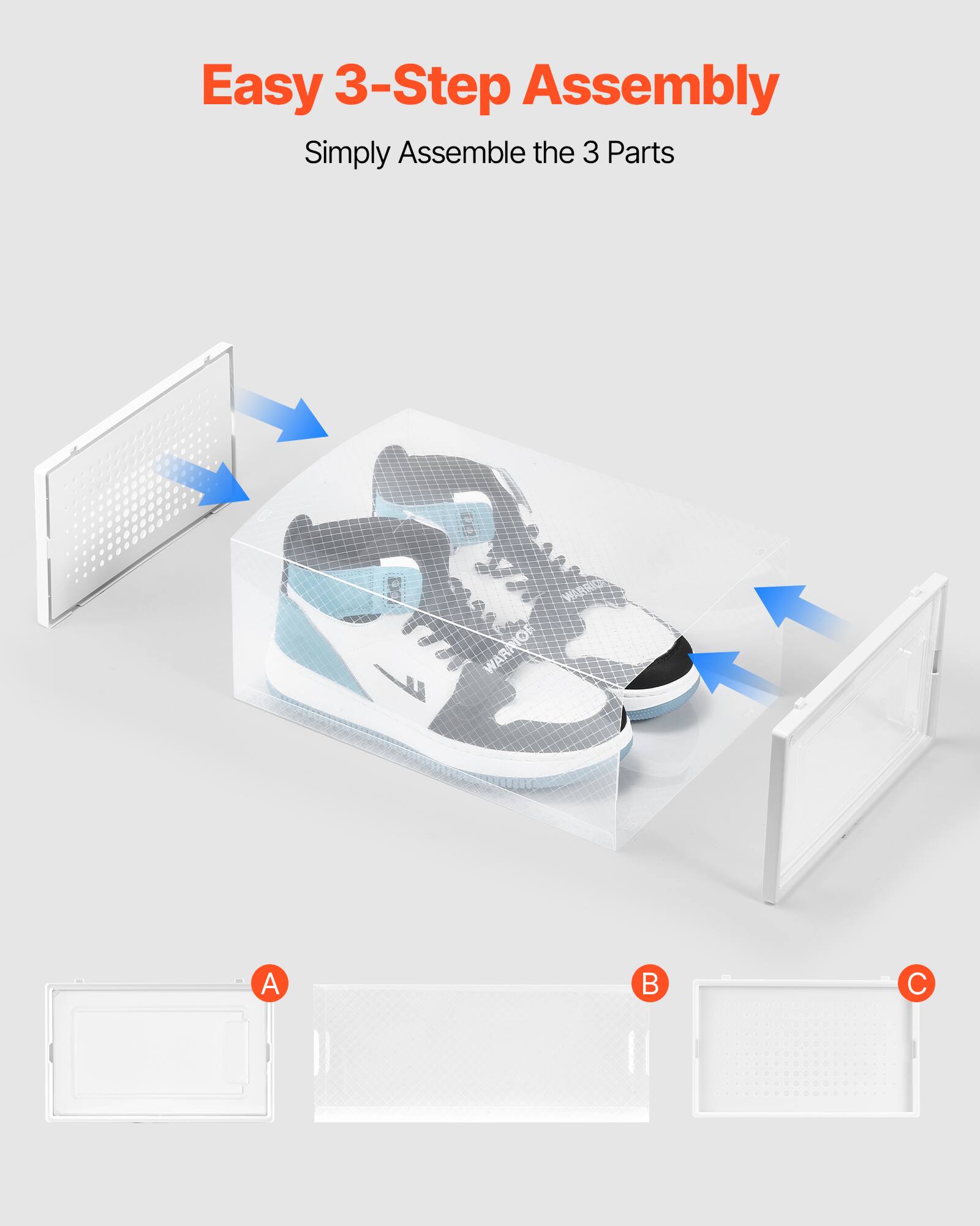 Easy 3-Step Assembly Simply Assemble the 3 Parts - A C D