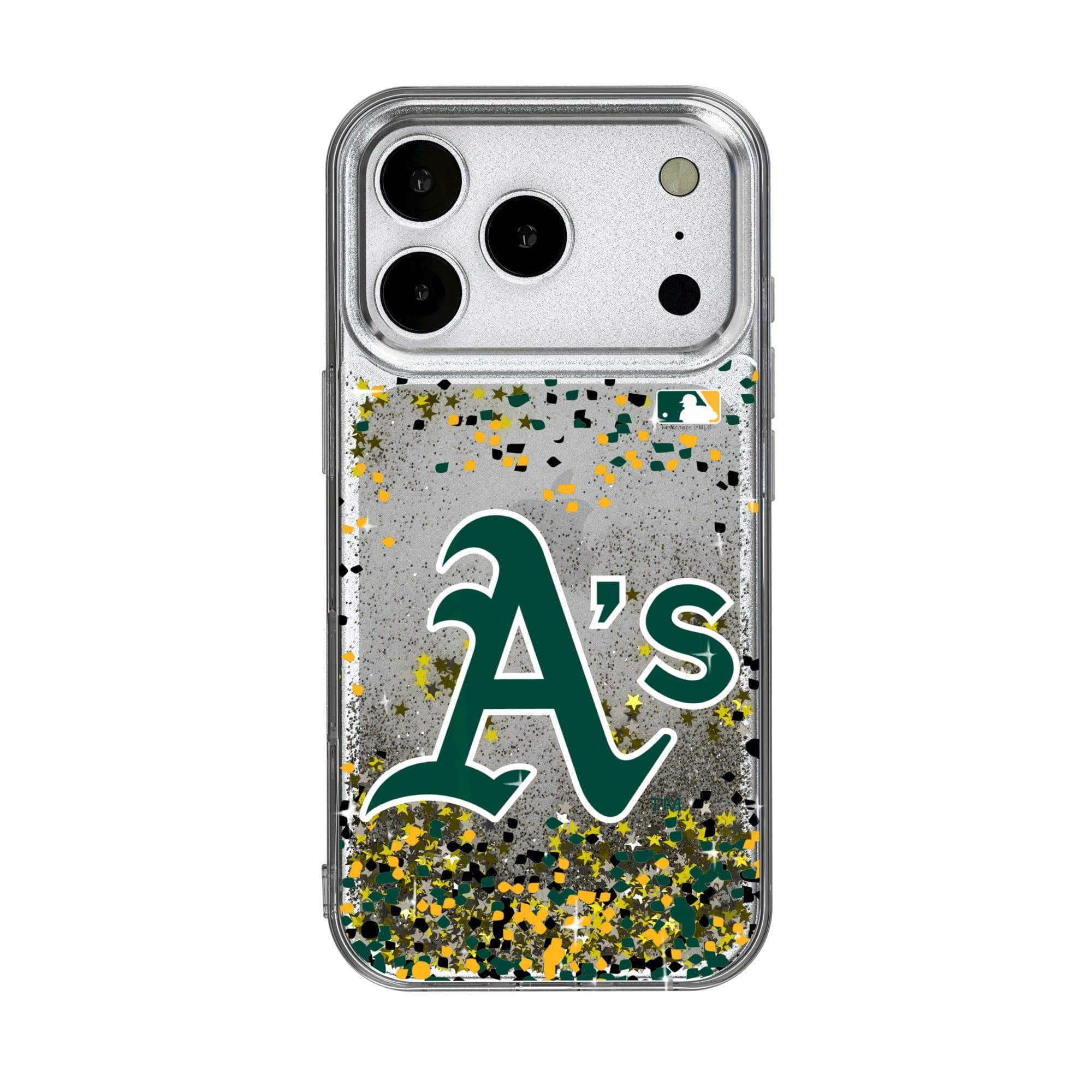 Keyscaper - MLB - Athletics Glitter Confetti iPhone Case - 16 Pro Max - Multicolor