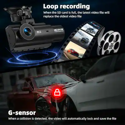 RedTiger F17 3 Kanaals Dashcam, 4K & 1080P & 1080P, 5G Wifi, GPS RedTiger F17 3 Kanaals Dashcam, 4K & 1080P & 1080P, 5G Wifi, GPS