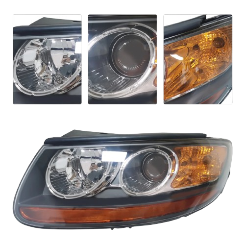 Front. Home Collection - Headlight /Headlamp Driver Side Left Hand LH NEW For 2007-2012 Hyundai Santa Fe.