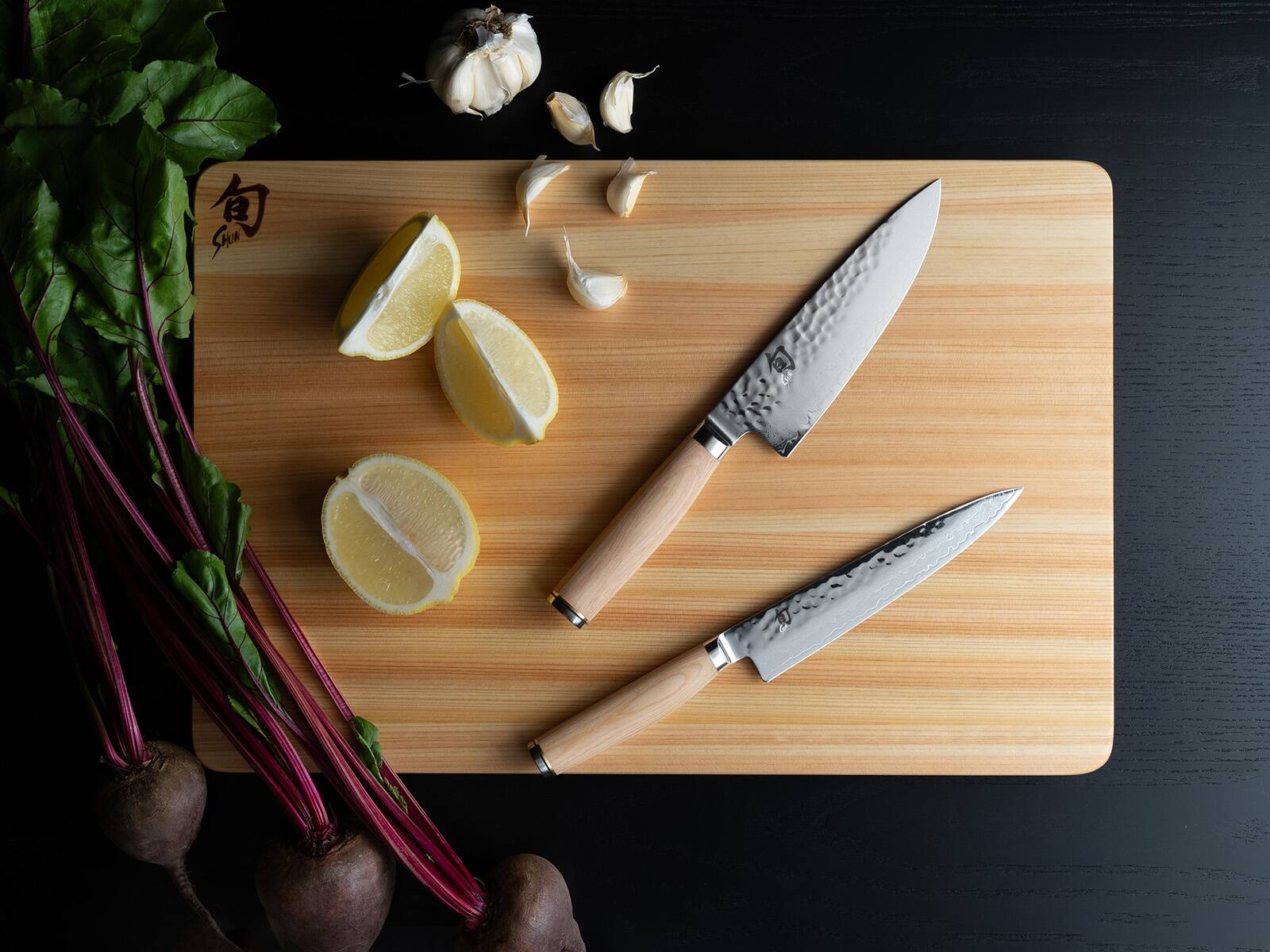 Alt View 3. Shun - Premier Blonde 6 Inch Chef Knife - Silver.