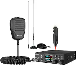 Retevis - MB3B CB Radio Kit with Antenna and NRC Noise Canceling, NOAA | for Long Haul Trucker, Off-Road, WX Channel, SWR - Black