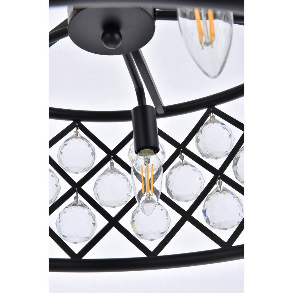 Alt View 4. Urban Classic - Madison 5 light Matte Black Chandelier Clear Royal Cut Crystal - Matte Black.