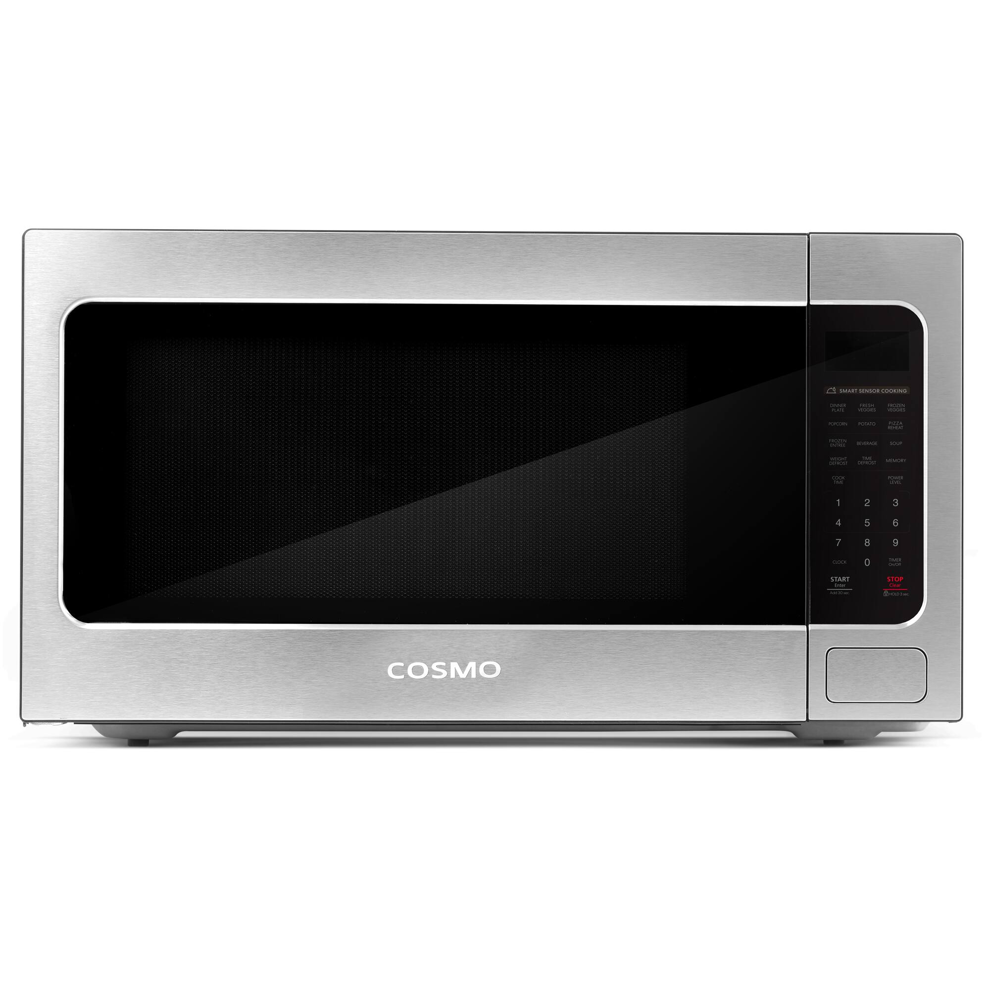 Front. COSMO - COS-BIM22SSB 24 in. Countertop Microwave Oven with 2.2 cu. ft. Capacity - Stainless Steel.