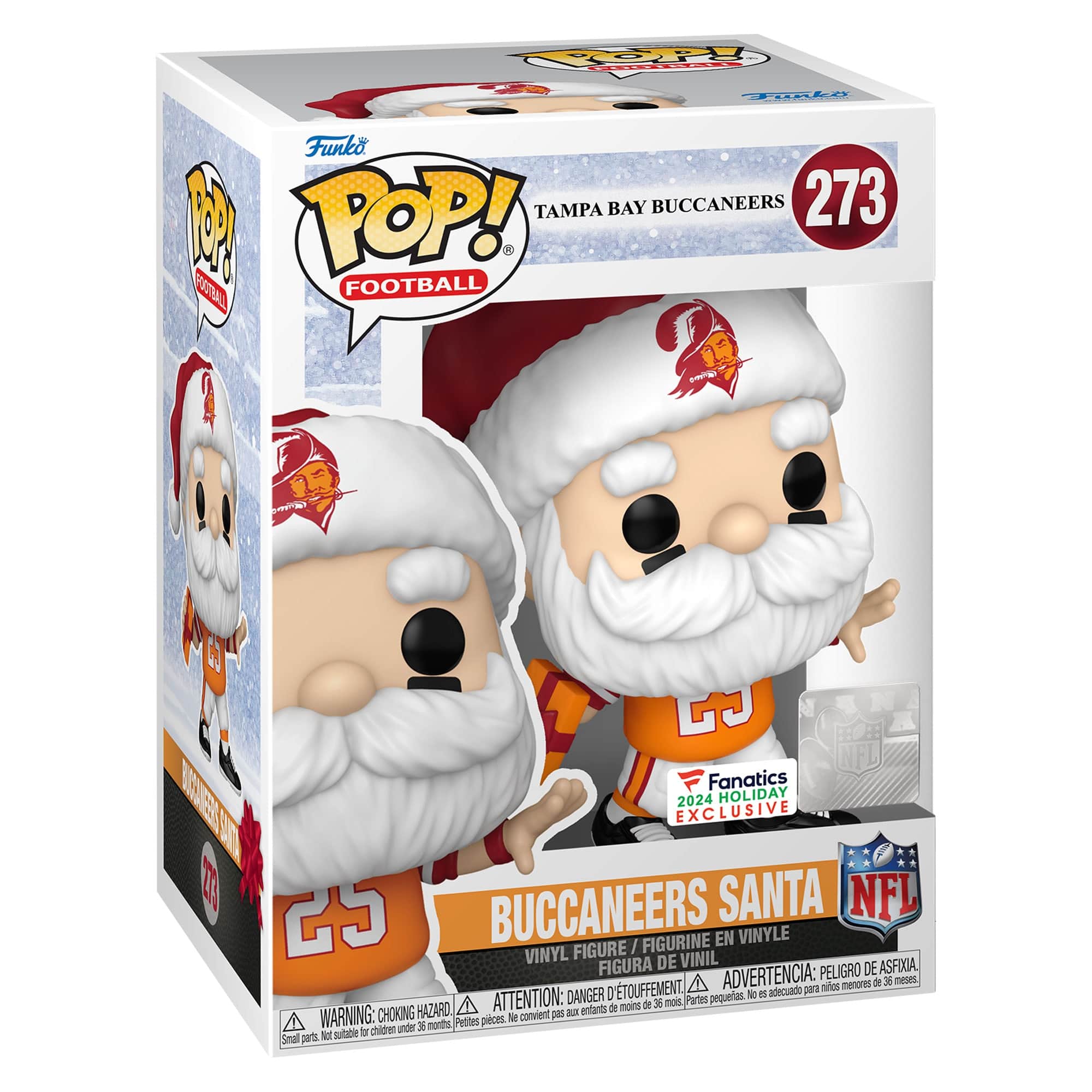 Tampa Bay Buccaneers Santa Funko Pop! 2024 Exclusive Vinyl Figure - Multicolor