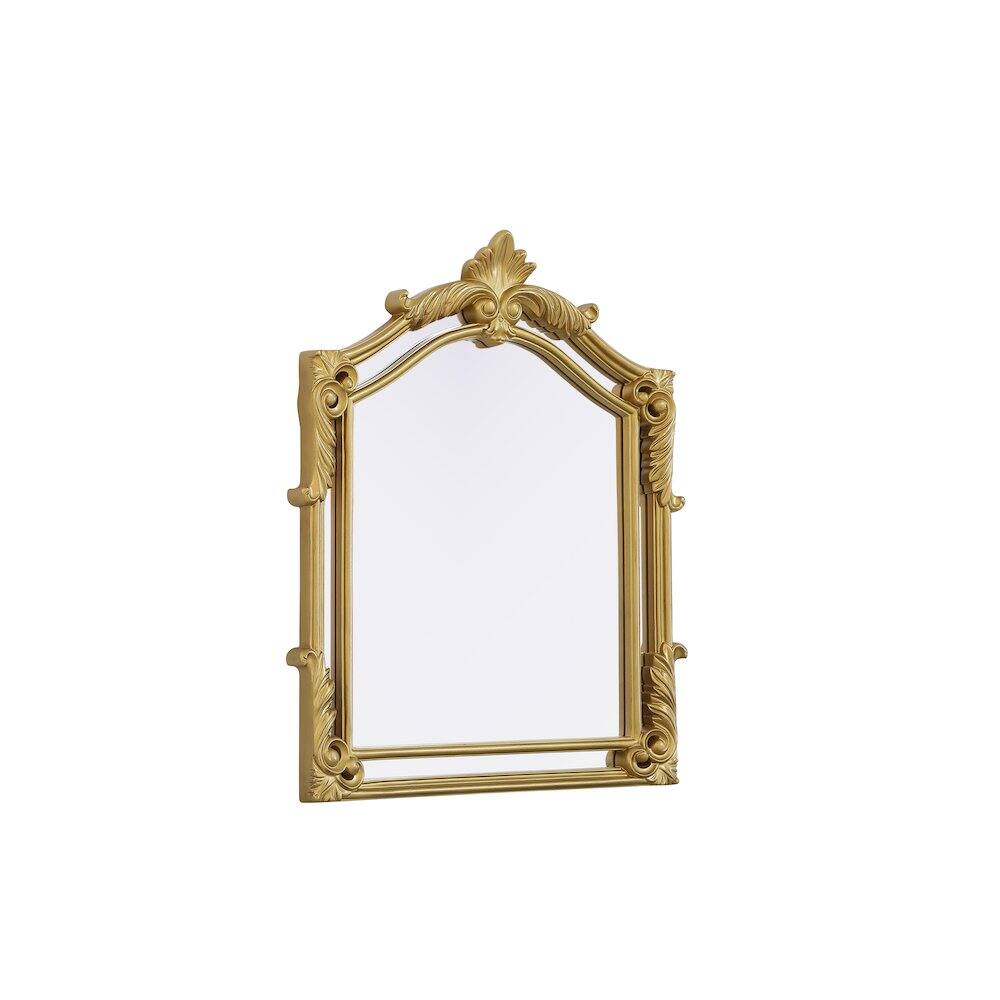 Left. Elegant Kitchen and Bath - Madeline 25.5X40 Traditional Mirror In Gold Leaf - Gold Leaf.