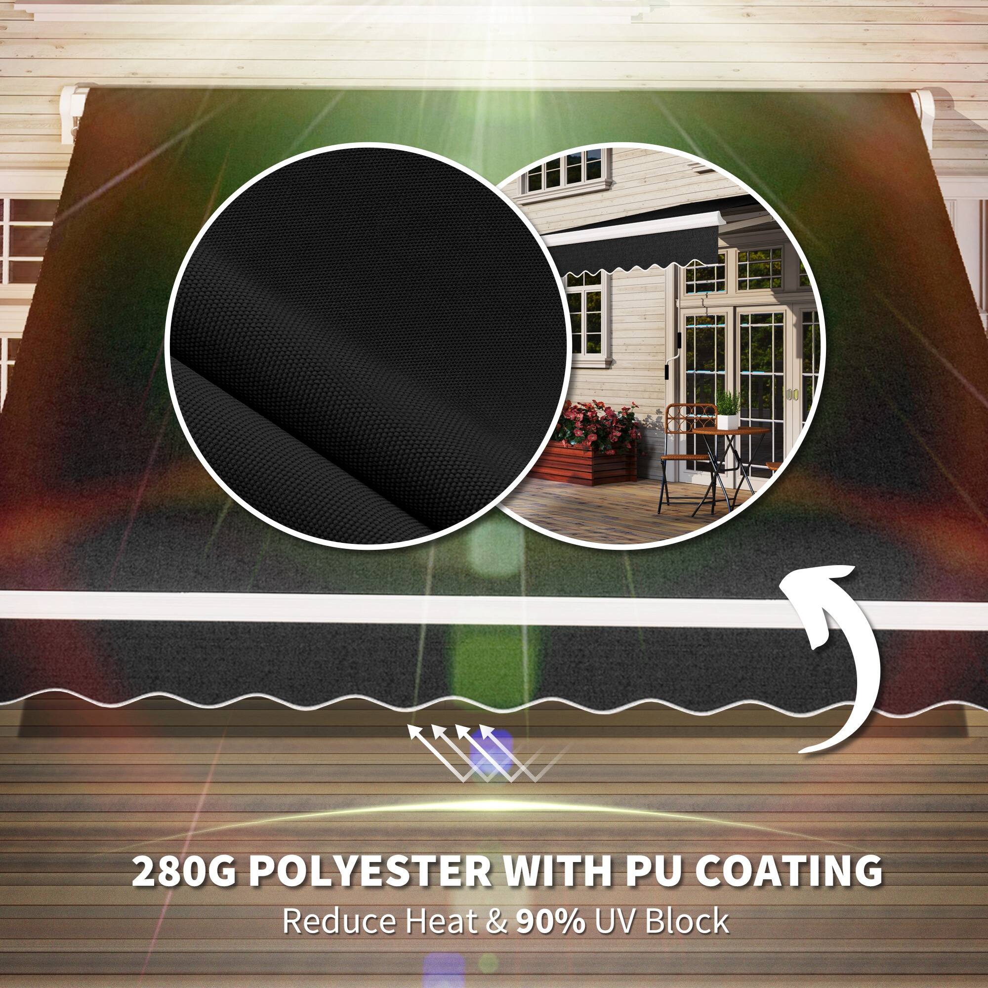 280G POLYESTER WITH PU COATING
Reduce Heat & 90% UV Block