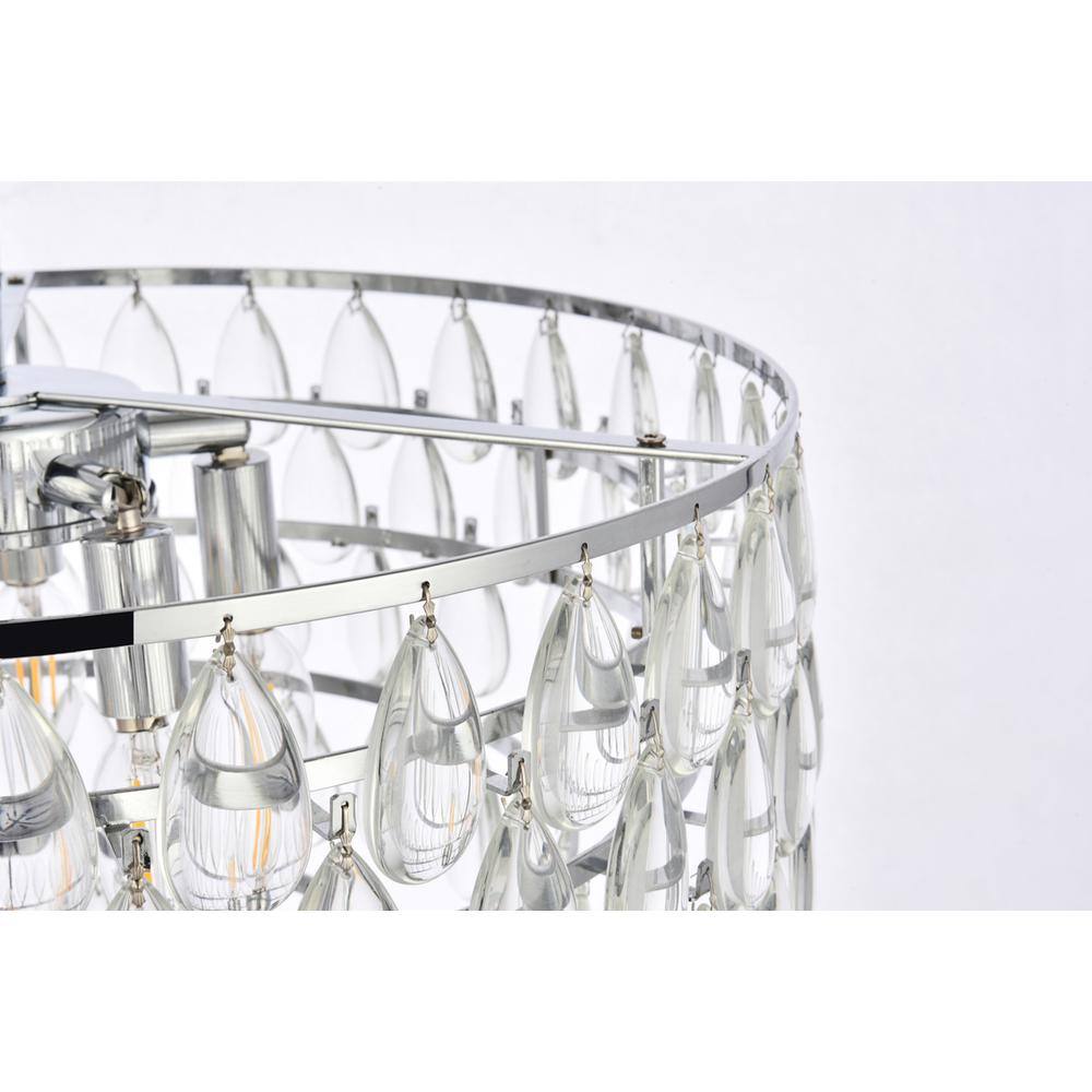 Alt View 1. Elegant Lighting - Mila 20 inch flush mount in chrome - Chrome.
