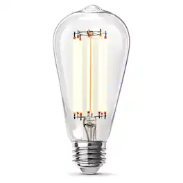 FEIT ELECTRIC - Feit ST19 E26 (Medium) Filament LED Bulb Adjustable White 60 Watt Equivalence 2 pk