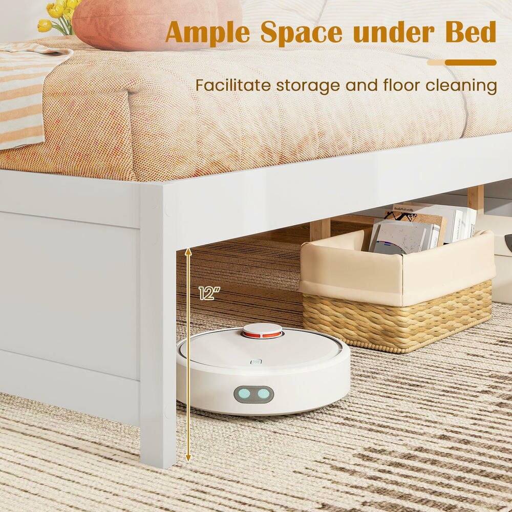 Ample Space under Bed  
Facilitate storage and floor cleaning  
12"