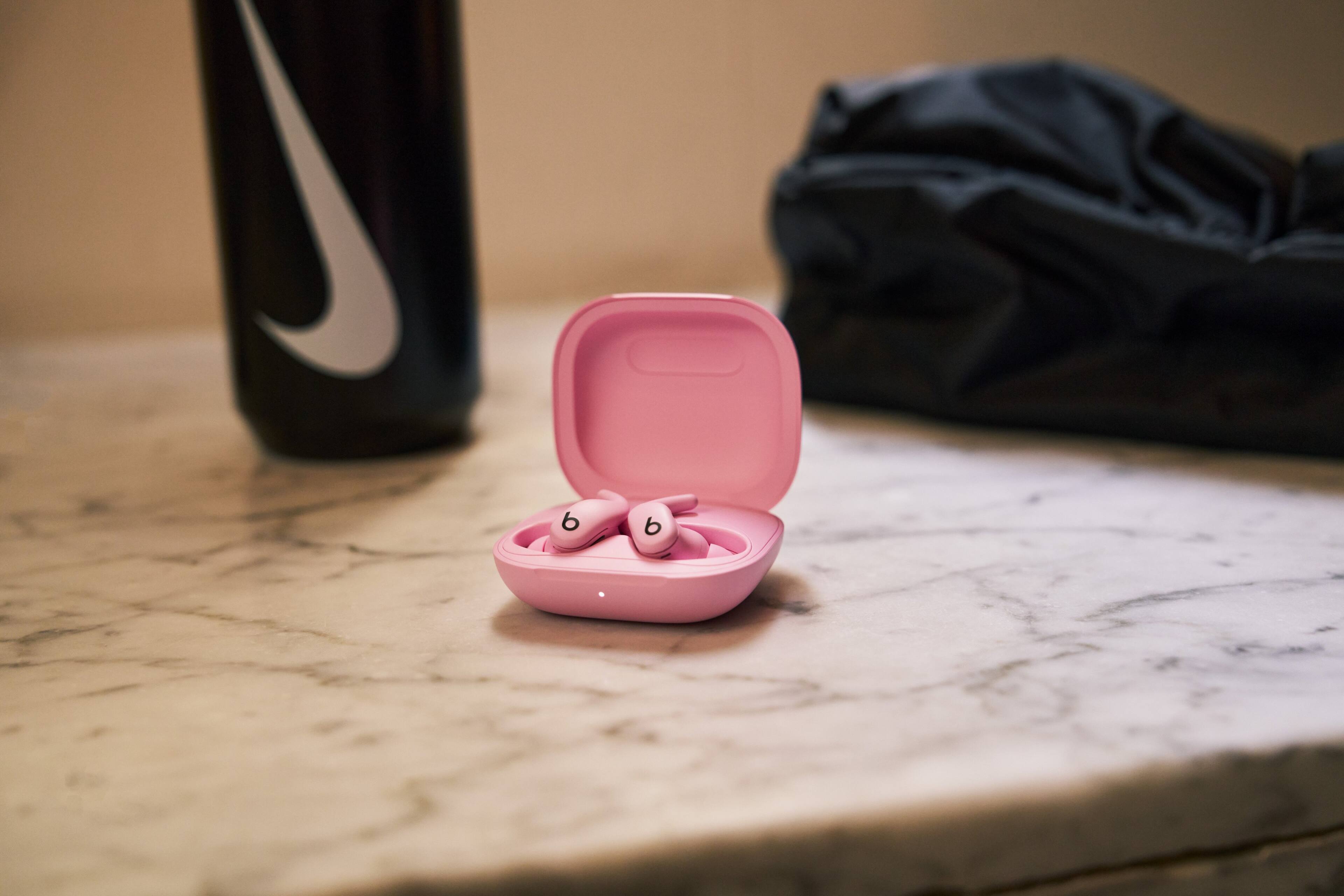 Alt View 24. Beats - Powerbeats Fit True Wireless Active Noise Canceling  Earbuds - Power Pink.