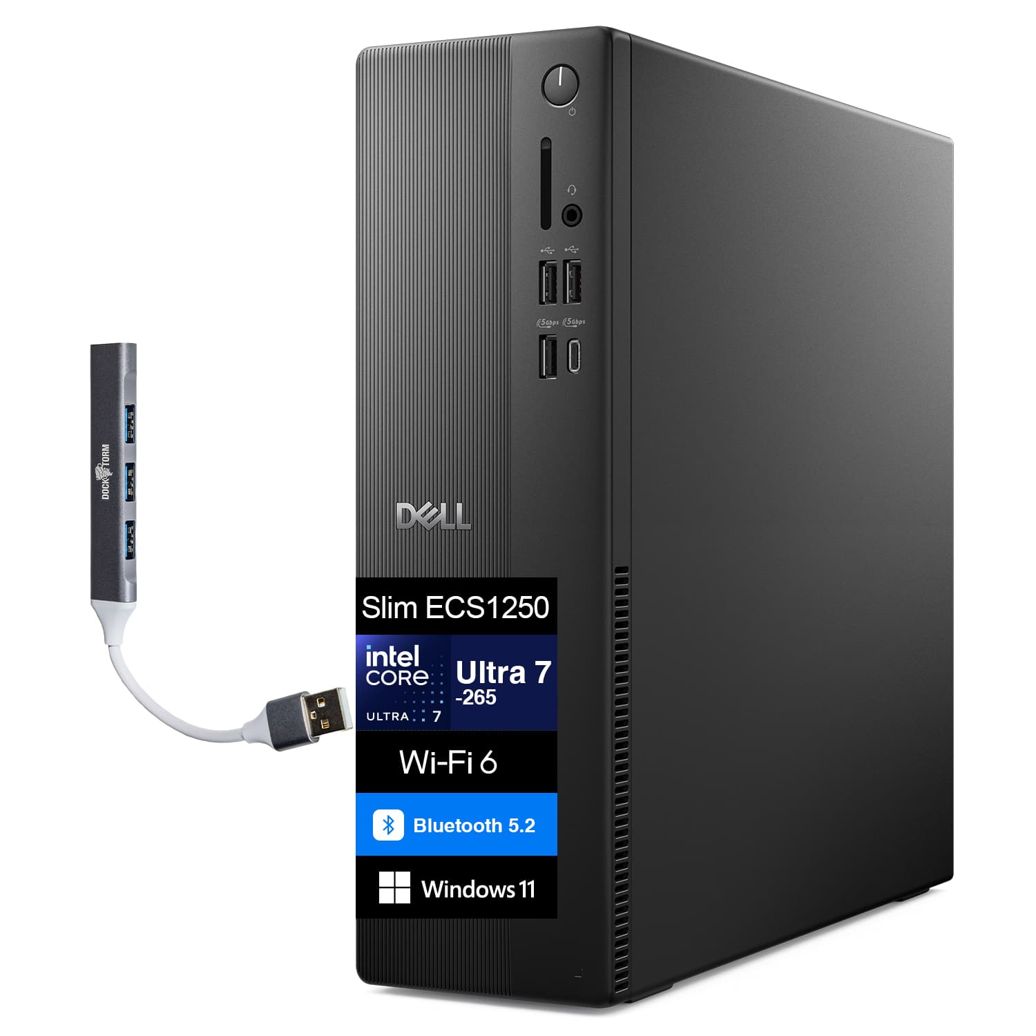 Dell Slim ECS1250 Desktop (Intel Ultra 7 265, 16GB DDR5, 1TB M.2