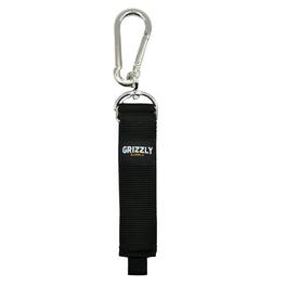 Grizzly Supply - 18" Hook and Loop Storage Strap with Carabiner 1/pk - Black