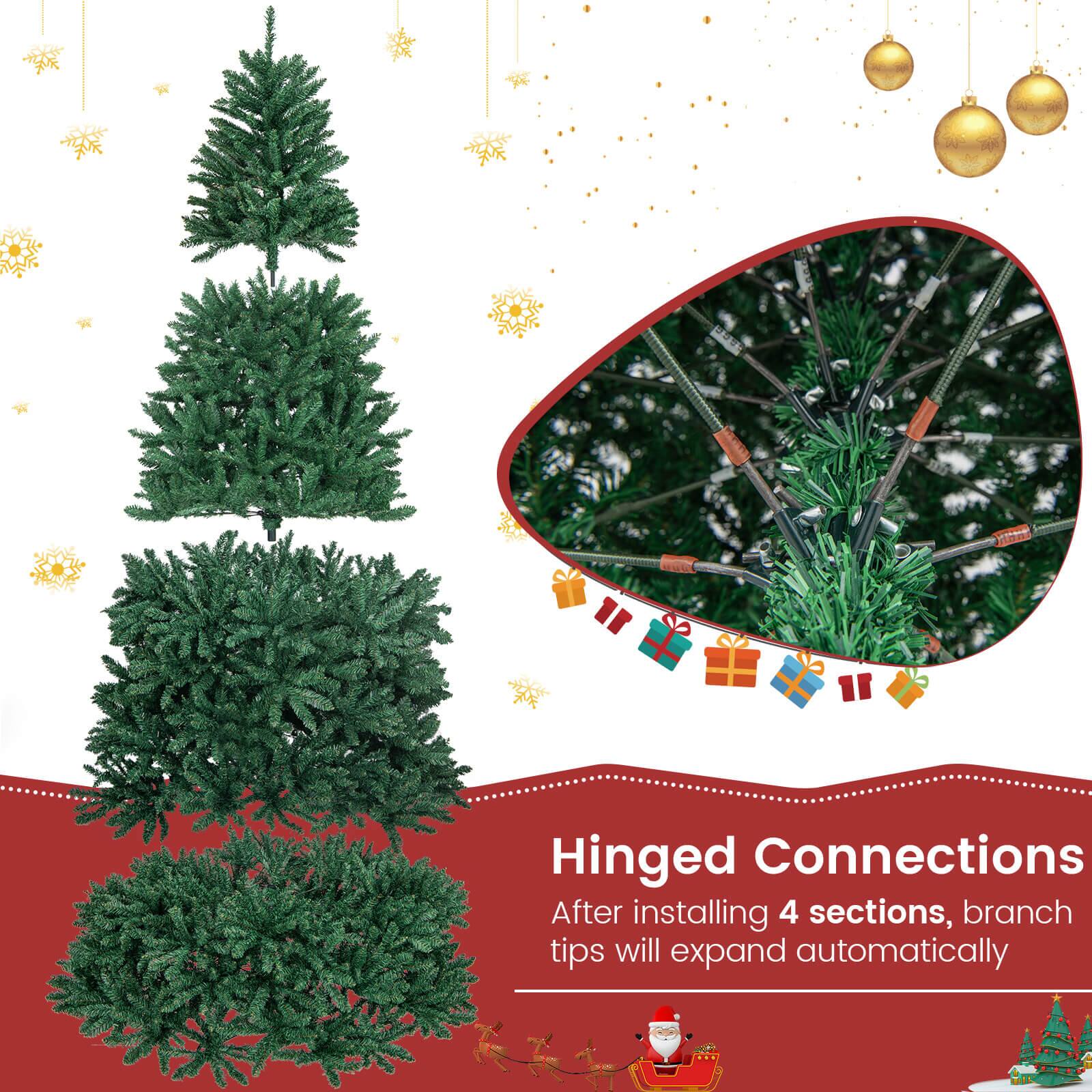 Hinged Connections  
After installing 4 sections, branch tips will expand automatically