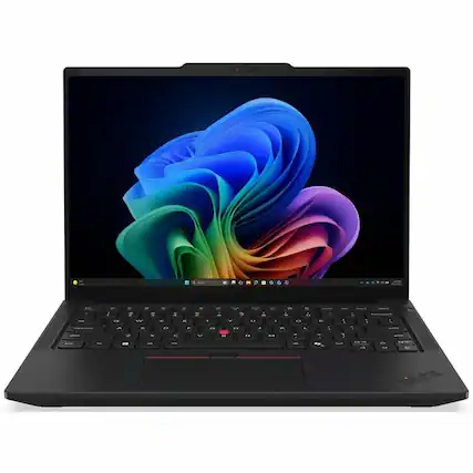 Front. Lenovo - Lenovo ThinkPad T14 Gen 7 21WN00CJUS 14" Copilot+ PC Notebook - WUXGA - 60 Hz - Intel Core Ultra 5 Series 3 335 - 32 GB - Black.