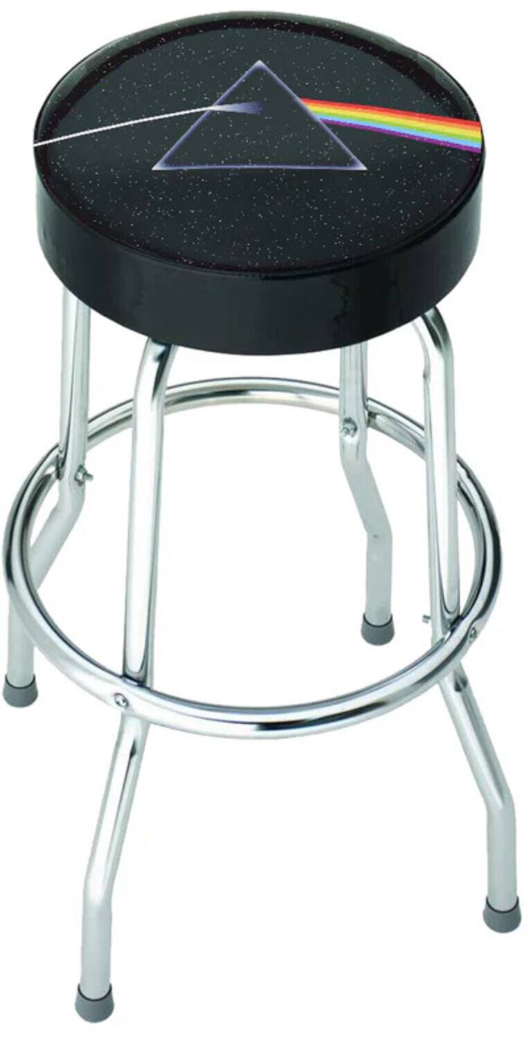 Front. PopMarket - Pink Floyd - Rocksax - Pink Floyd - Dark Side Of The Moon Logo - Bar Stool With Swivel Seat - Multicolor.