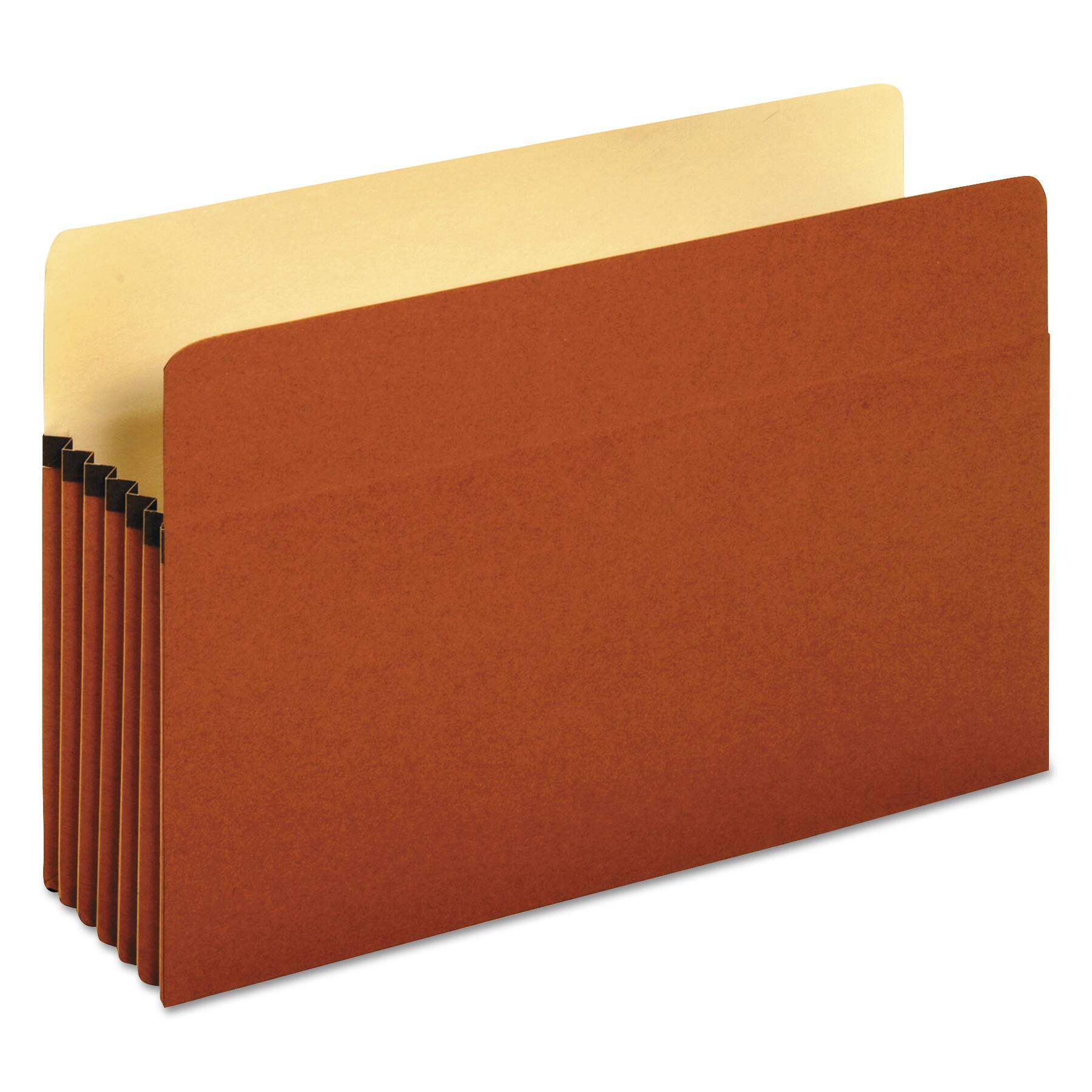Angle. Universal - Redrope Expanding File Pockets, 5.25" Expansion, Legal Size, Redrope, 10/box.