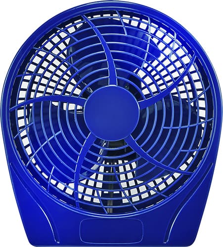 Front. Insignia™ - 9" Table Fan - Blue.