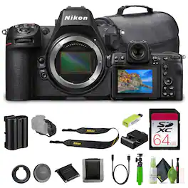 Nikon - Z8 Professional Full Frame Mirrorless 8K Video & Stills Hybrid FX Camera+ Memory Card Wallet + More Bundle