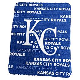 Logo Brands - Kansas City Royals Classic Fleece Throw Blanket - Multicolor